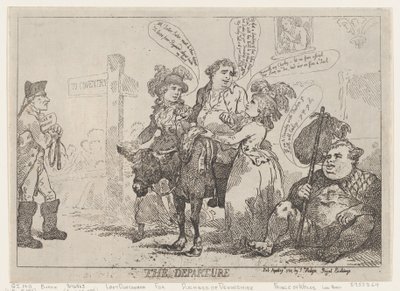 Lähtö, 29. huhtikuuta 1784, 29. huhtikuuta 1784. tekijältä Thomas Rowlandson