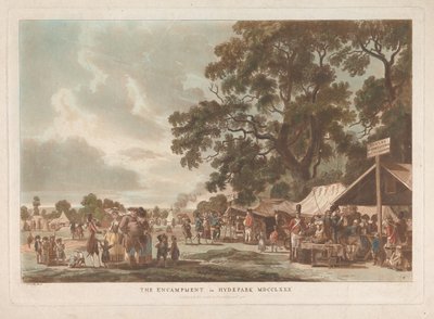 Leiri Hyde Parkissa tekijältä Thomas Rowlandson