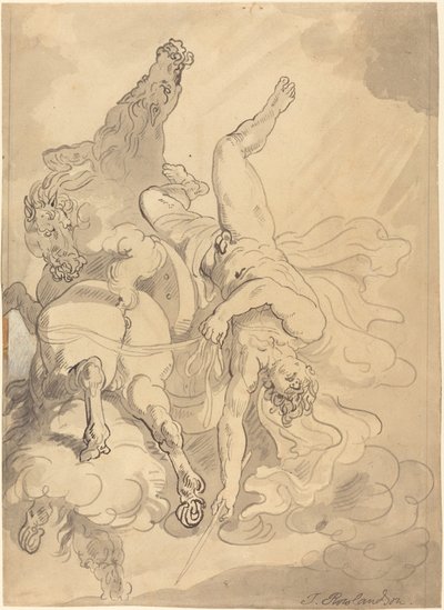 Phaetonin kaatuminen tekijältä Thomas Rowlandson