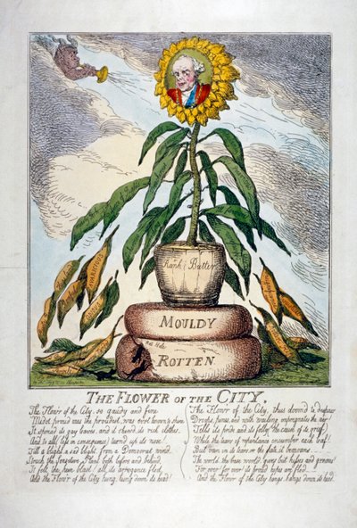 "Kaupungin kukka", 1809 tekijältä Thomas Rowlandson