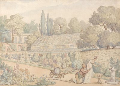 Puutarhurin lahja tekijältä Thomas Rowlandson
