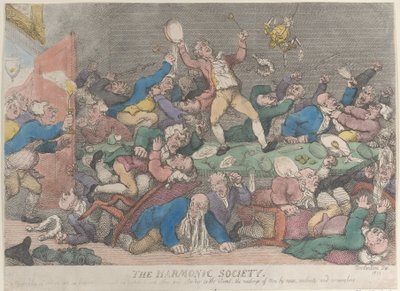 The Harmonic Society, [1810], julkaistu uudelleen 1811, [1810], julkaistu uudelleen 1811. tekijältä Thomas Rowlandson