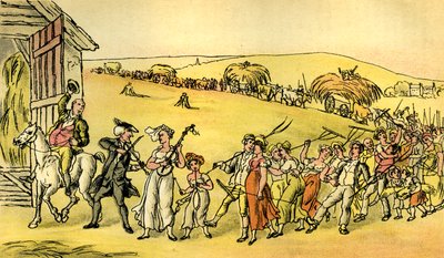 "Sadonkorjuukoti" tekijältä Thomas Rowlandson