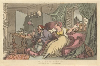 The Honey Moon The English Dance of Death, levy 13, 1. elokuuta 1814. tekijältä Thomas Rowlandson