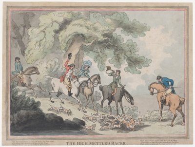 The Hunter from The Life of a Racehourse, tai The High-Mettled Racer, 20.7.1789., 20.7.1789 tekijältä Thomas Rowlandson