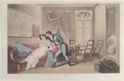 The Inn at Marseilles, Journal of Sentimental Travels in the Southern Pro..., 1. tammikuuta 1822. tekijältä Thomas Rowlandson