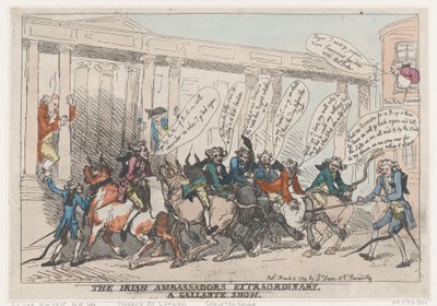 Irlannin poikkeukselliset suurlähettiläät, Gallante Show, 7. maaliskuuta 1789, 7. maaliskuuta 1789. tekijältä Thomas Rowlandson