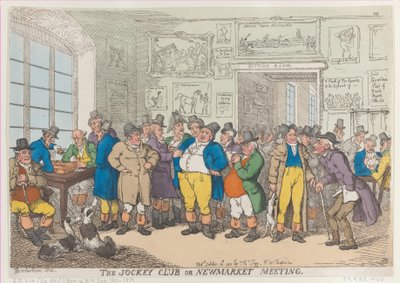Jockey Club tai Newmarket Meeting, 10. lokakuuta 1811, 10. lokakuuta 1811. tekijältä Thomas Rowlandson