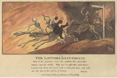 The Lawyers Last Circuit, julkaistu 1802. tekijältä Thomas Rowlandson