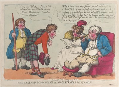 The Learned Scotchman or Magistrates Mistake.!!, 1812., 1812. tekijältä Thomas Rowlandson