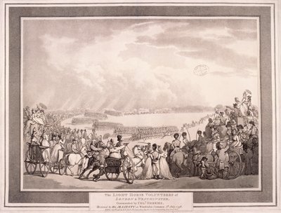 The Light Horse Volunteers of London & Westminster, 1798. tekijältä Thomas Rowlandson