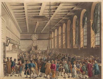 The Long Room, Custom House tekijältä Thomas Rowlandson