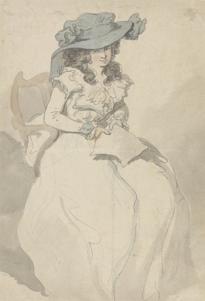 Rakkauskirje, n. 1790 (kynä ja muste ja akvarelli paperille) tekijältä Thomas Rowlandson