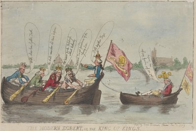 ”Nykyaikainen Egbert” eli ”Kuninkaiden kuningas” tekijältä Thomas Rowlandson