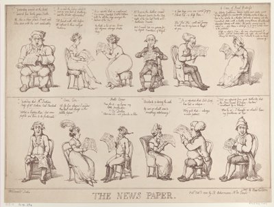 News Paper, 1. lokakuuta 1808, 1. lokakuuta 1808. tekijältä Thomas Rowlandson