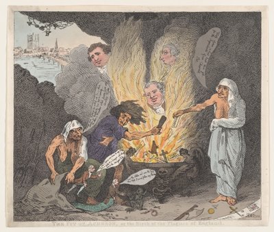 Acheronin kuoppa eli Englannin vitsausten synty, 28. tammikuuta 1784, 28. tammikuuta 1784. tekijältä Thomas Rowlandson