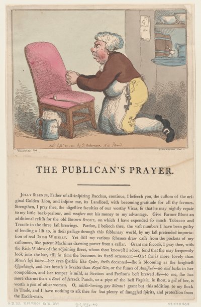 Publikaanin rukous, 20. syyskuuta 1801, 20. syyskuuta 1801. tekijältä Thomas Rowlandson