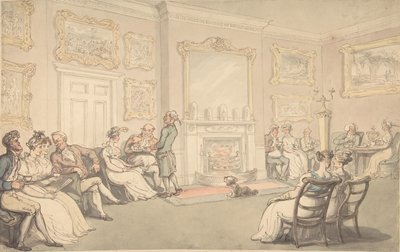 Vastaanotto, 1780-1827. tekijältä Thomas Rowlandson