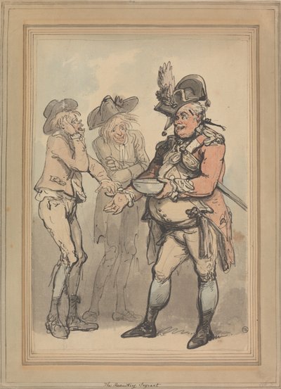 Värväyskersantti tekijältä Thomas Rowlandson