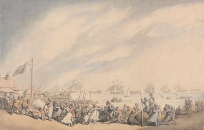 Laivaston paluu Great Yarmouthiin vuonna 1797 tekijältä Thomas Rowlandson