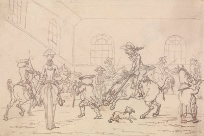 Ratsastuskoulu tekijältä Thomas Rowlandson