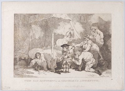 Armoton oppipoika ja hänen surullinen löytönsä tekijältä Thomas Rowlandson