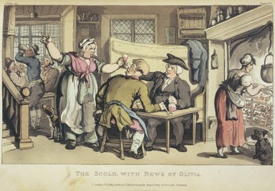 The Scold ja uutiset Oliviasta, Oliver Goldsmithin The Vicar of Wakefieldistä tekijältä Thomas Rowlandson