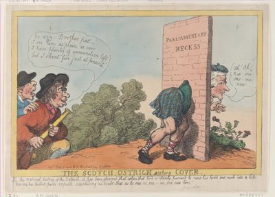The Scotch Strutsi Seeking Cover, 8. heinäkuuta 1805, 8. heinäkuuta 1805. tekijältä Thomas Rowlandson