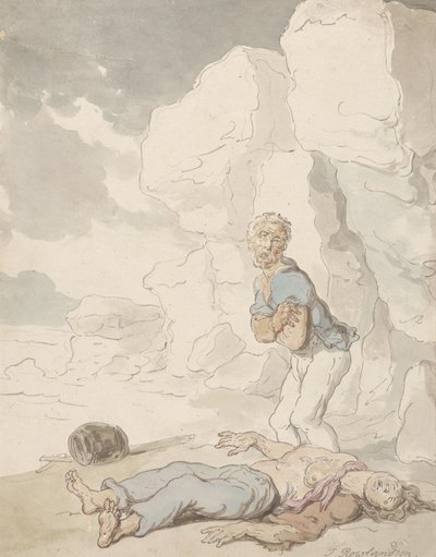 Haaksirikkoutuneet merimiehet tekijältä Thomas Rowlandson