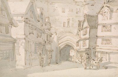 Eteläportti, Exeter tekijältä Thomas Rowlandson