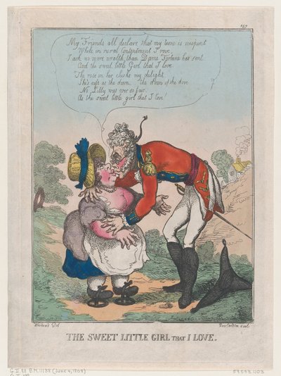 Sweet Little Girl, jota rakastan, 4.6.1808., 4.6.1808. tekijältä Thomas Rowlandson