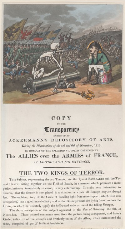 Terrorin kaksi kuningasta, marraskuu 1813, marraskuu 1813. tekijältä Thomas Rowlandson