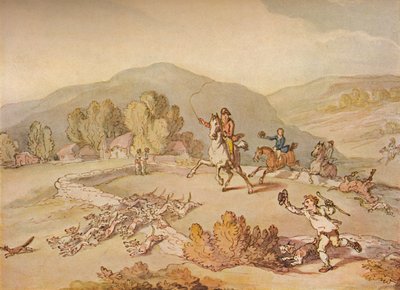 The Village Hunt, 1800, 1922 tekijältä Thomas Rowlandson