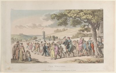 The Welcome, The Vicar of Wakefield, 1. toukokuuta 1817., 1. toukokuuta 1817. tekijältä Thomas Rowlandson