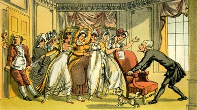"Vaimon mainos" tekijältä Thomas Rowlandson
