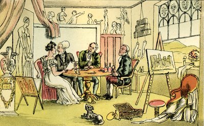 "Taiteilijan huone" tekijältä Thomas Rowlandson