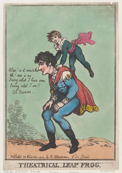 Theatrical Leap Frog, 30. marraskuuta 1804, 30. marraskuuta 1804. tekijältä Thomas Rowlandson