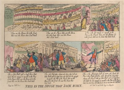 Tämä on talo, jonka Jack rakensi 27.9.1809., 27.9.1809. tekijältä Thomas Rowlandson