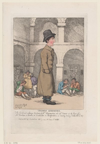 Thomas Simmons, 9. marraskuuta 1807, 9. marraskuuta 1807. tekijältä Thomas Rowlandson