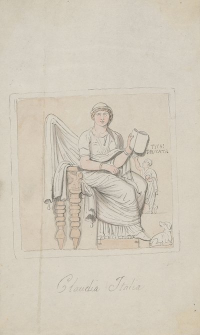 Tombstone, Claudia Italia musiikin allegoriana tekijältä Thomas Rowlandson