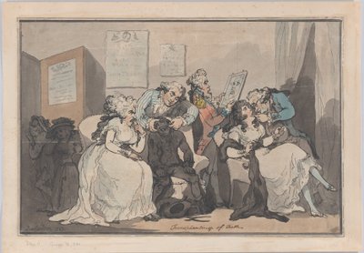 Hampaiden siirto, 1787, 1787. tekijältä Thomas Rowlandson