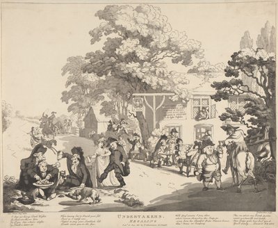 Hautausurakoitsijoiden juhlat tekijältä Thomas Rowlandson