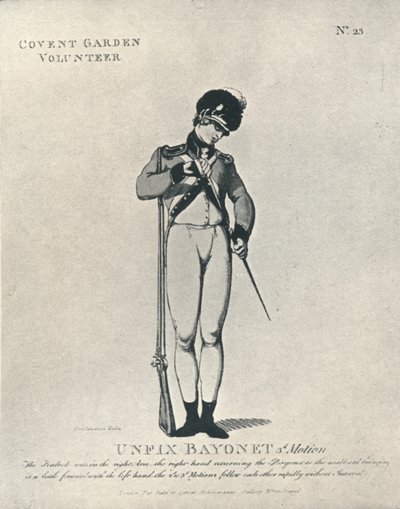 Unfix Bayonet 3rd Motion, 1798 1909 tekijältä Thomas Rowlandson