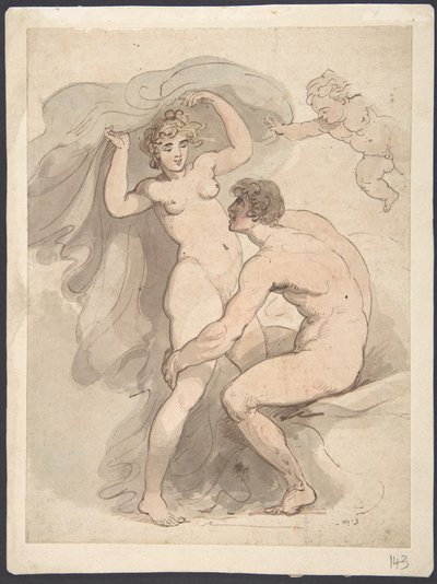 Venus, Anchises ja Cupid tekijältä Thomas Rowlandson