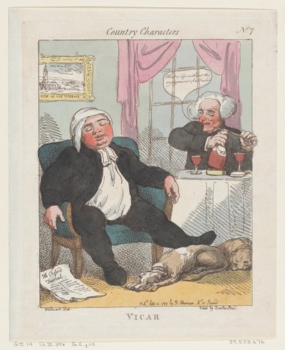 Kirkkoherra, 10. syyskuuta 1799, 10 syyskuuta 1799. tekijältä Thomas Rowlandson