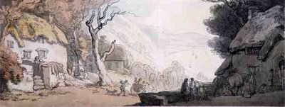 Näkymä ylhäältä Cliffs, Mumbles, Etelä-Wales (kynä, akvarelli ja kynä paperille) tekijältä Thomas Rowlandson