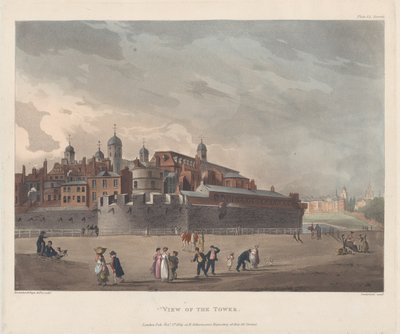 Näkymä tornista, 1. lokakuuta 1809, 1. lokakuuta 1809 tekijältä Thomas Rowlandson