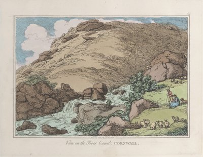 Näkymä Cameljoelle, Cornwall tekijältä Thomas Rowlandson