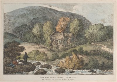 Näkymä Camel Cornwall -joelle, Views in Cornwall, 12. huhtikuuta 1812., 12. huhtikuuta 1812. tekijältä Thomas Rowlandson