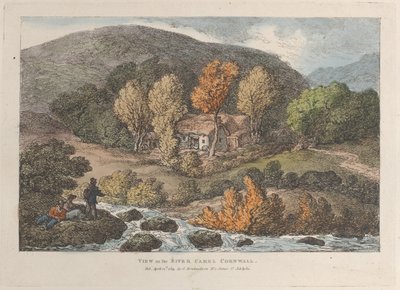 Näkymä Camel-joelle, Cornwall, Views in Cornwall, 12. huhtikuuta 1812., 12. huhtikuuta 1812. tekijältä Thomas Rowlandson